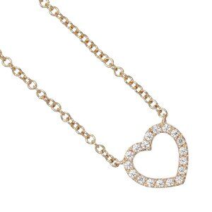 TIFFANY 18k Pink Diamond Heart Necklace